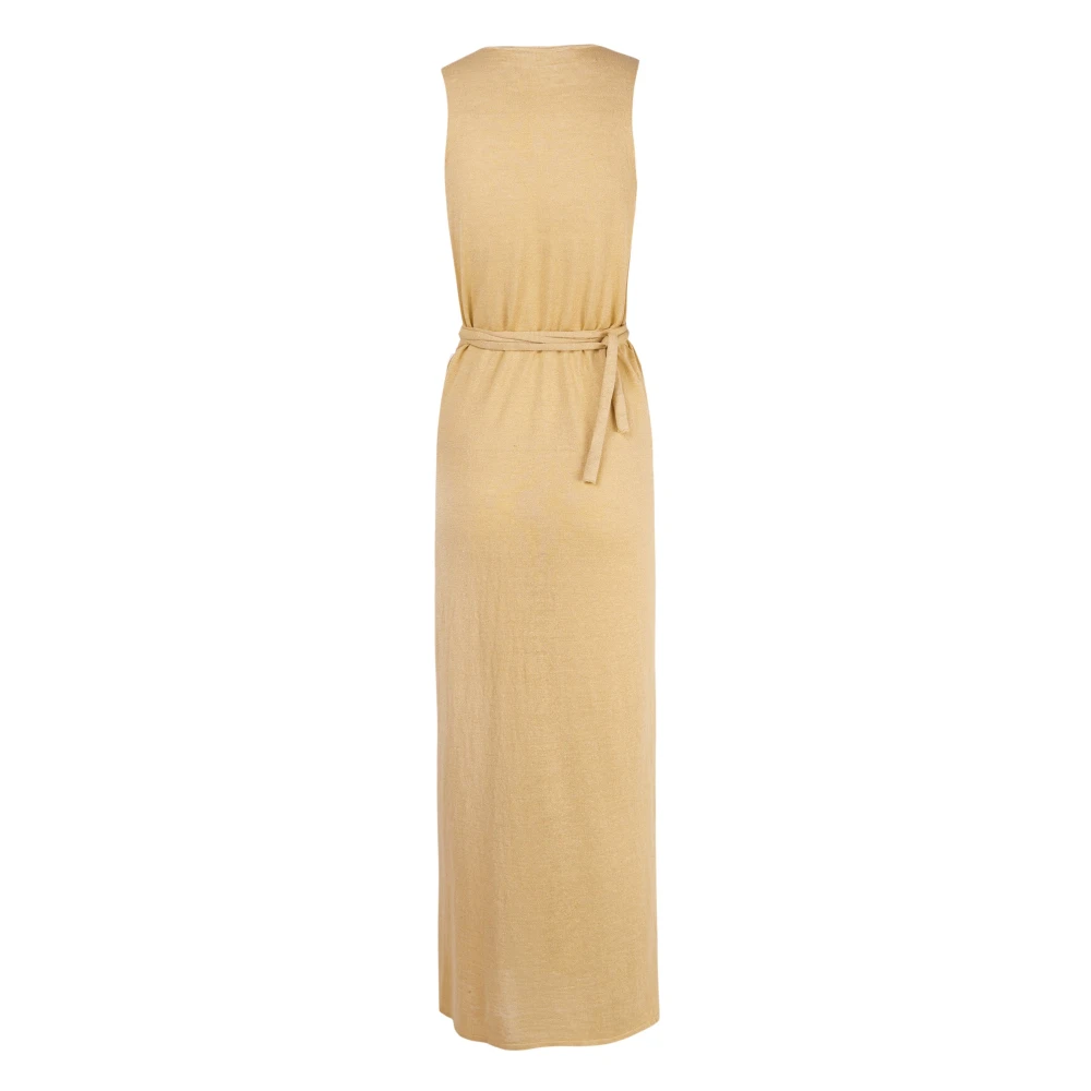 Cortana Zijden Omslagjurk Beige Dames