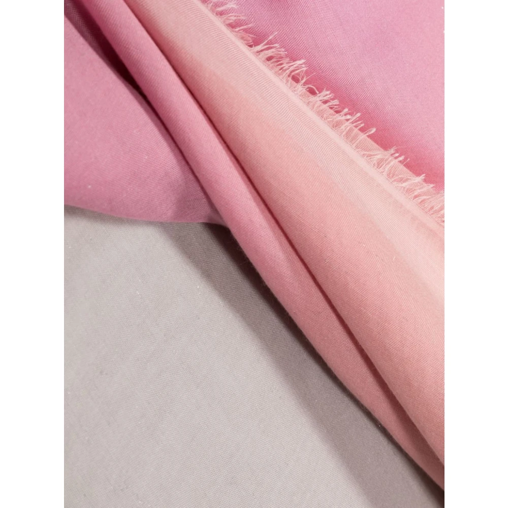 Faliero Sarti Roze Gradient Lurex Sjaal Pink Dames