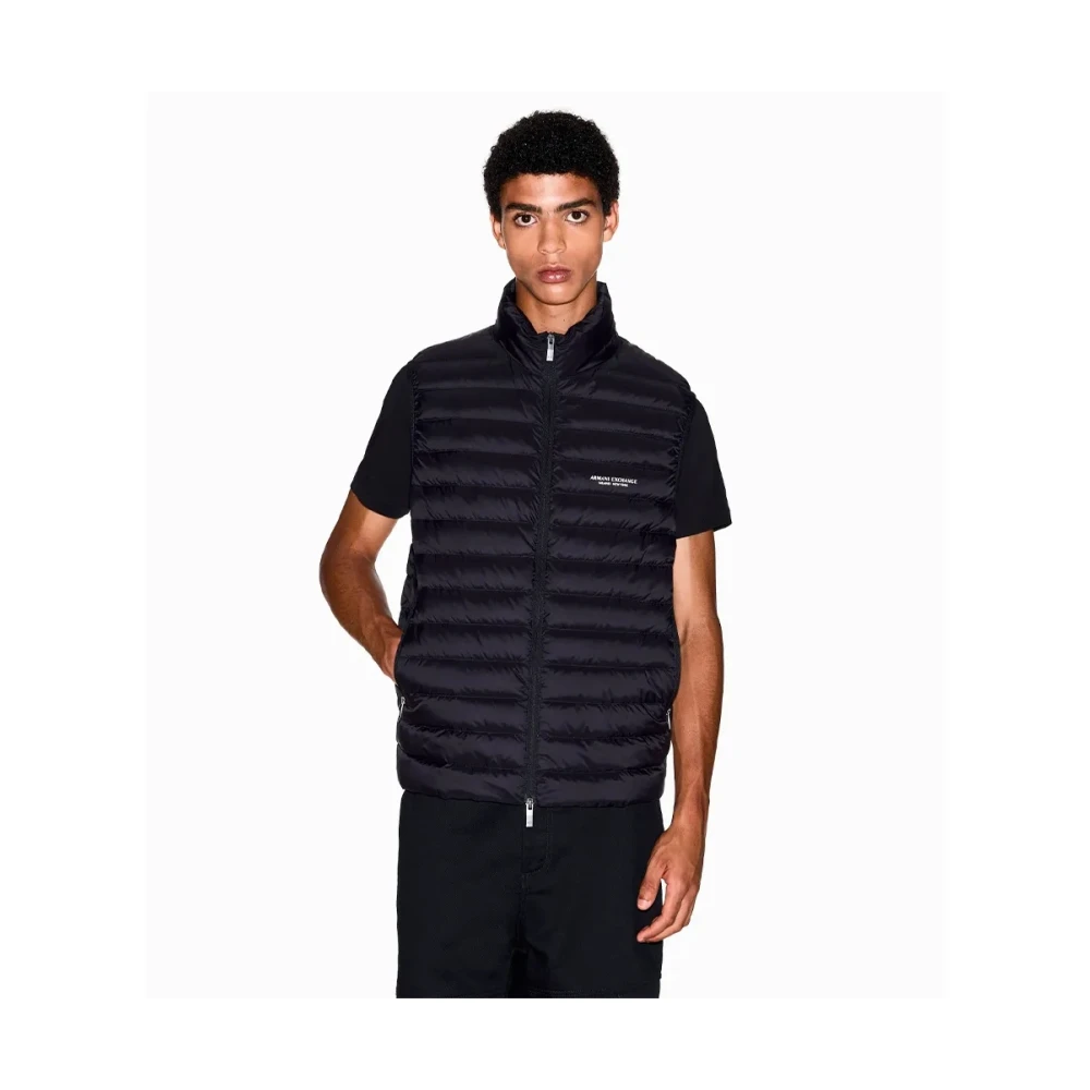 Armani Exchange Herren Schwarz Jacken, K, Mgröße: