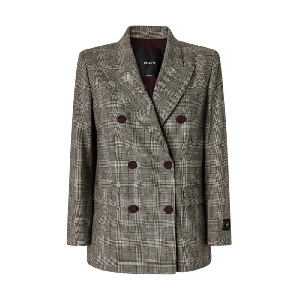 Pinko - New Guinea Zweireihiger Blazer - Jackets - Damen - Beige - L - Bild 7