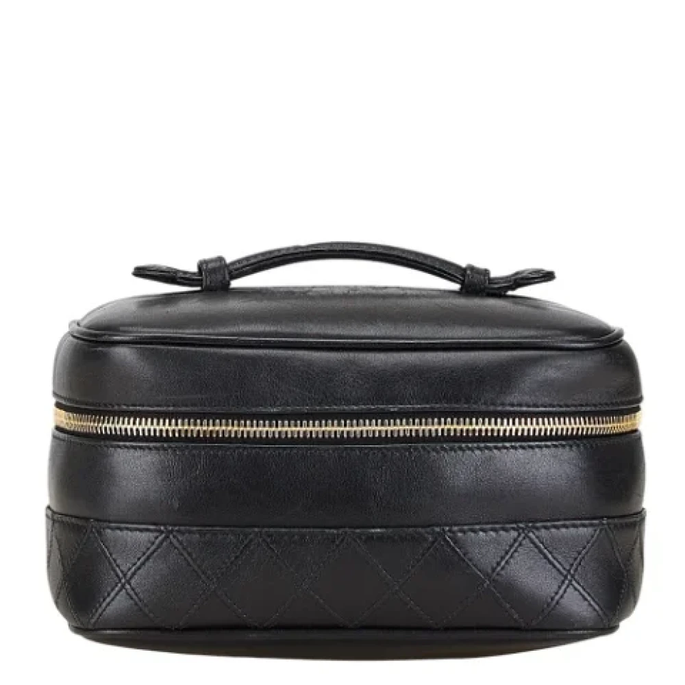 Chanel Vintage Pre-owned Leather handbags Black Dames