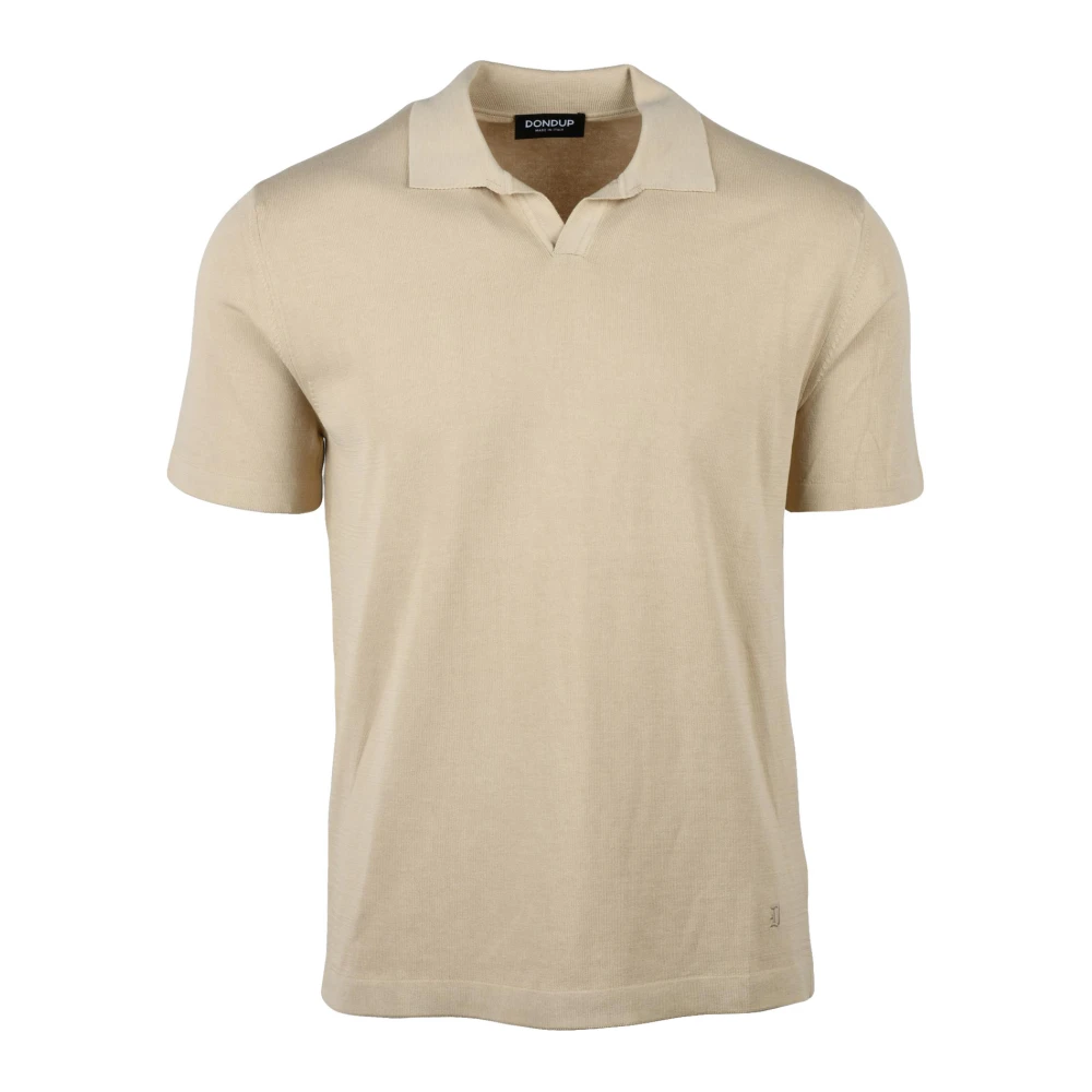 Dondup Men's Beige Polo Shirts, L, Polo In Maglia