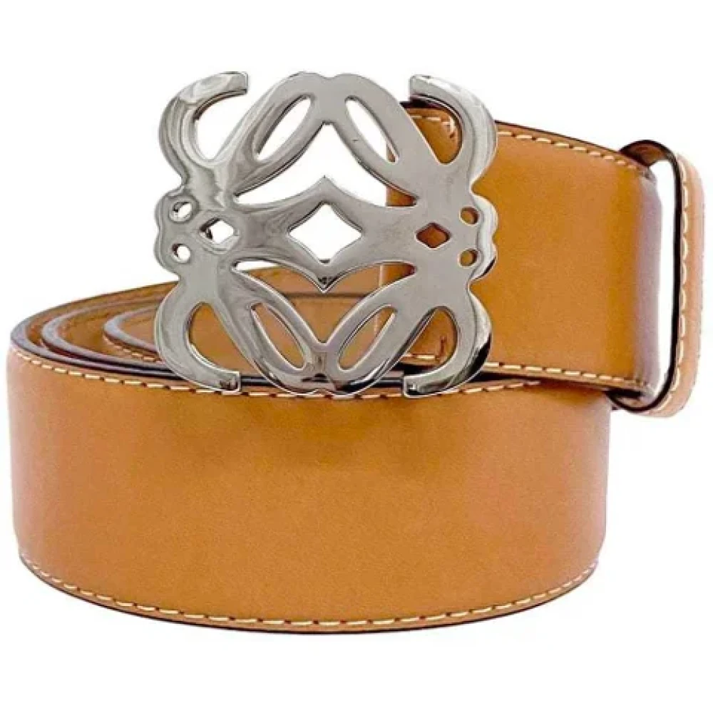 Loewe Pre-owned Leather belts Orange Dames