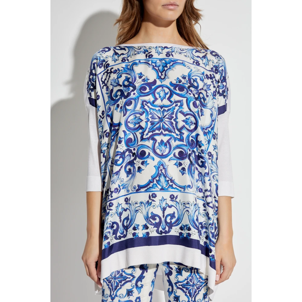Dolce & Gabbana Zijden blouse Blue Dames