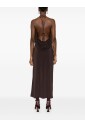robe-midi-florale-marron