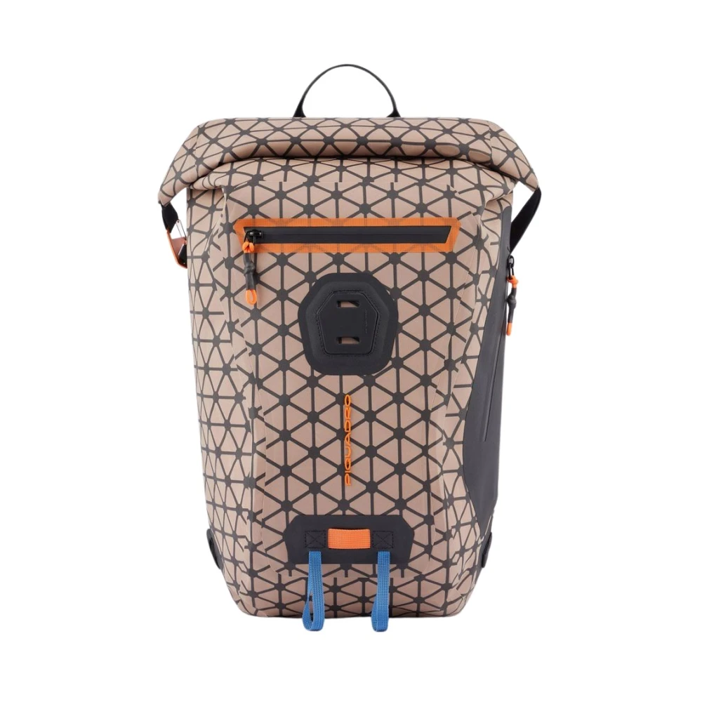 Piquadro Unisex Beige - Bags > Backpacks