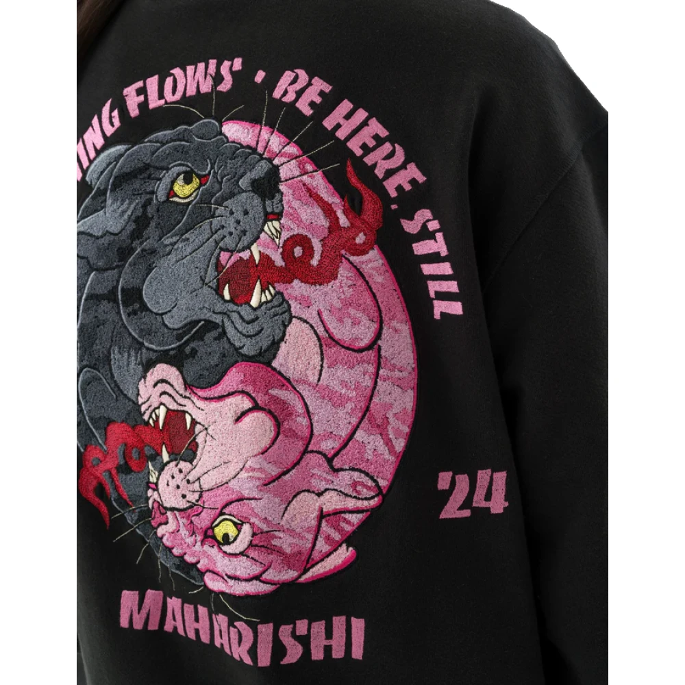 Maharishi Dualiteit Panther Crew Sweatshirt Black Heren
