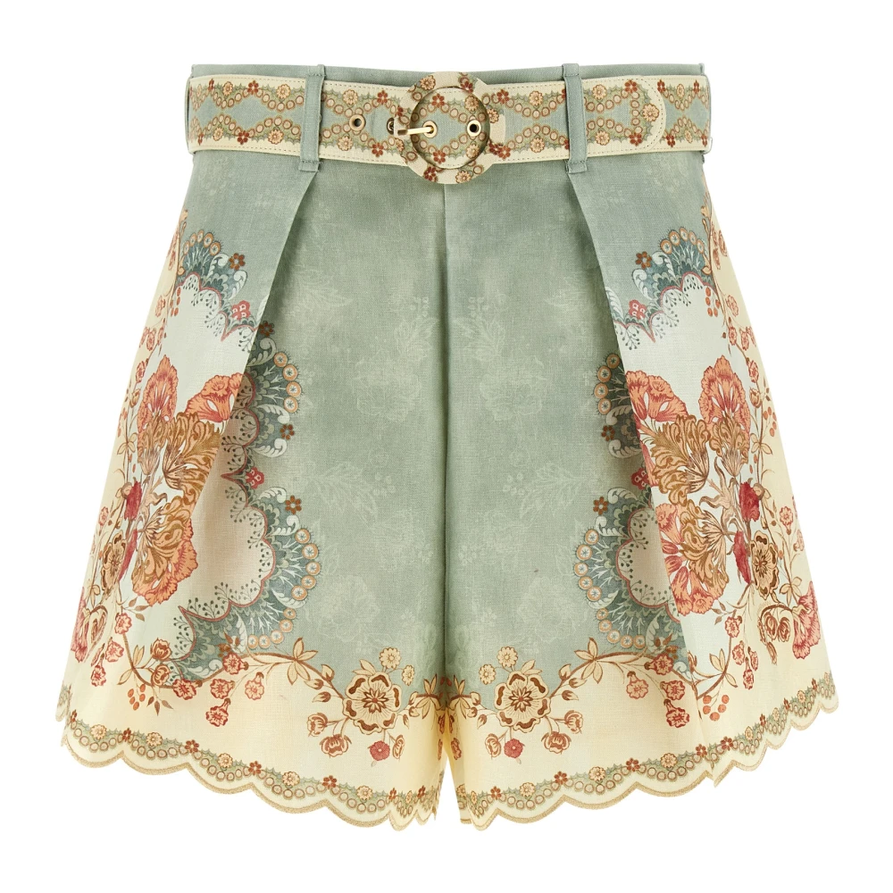 Zimmermann Women's Multicolor Short Shorts, M, Daylight Tuck Short