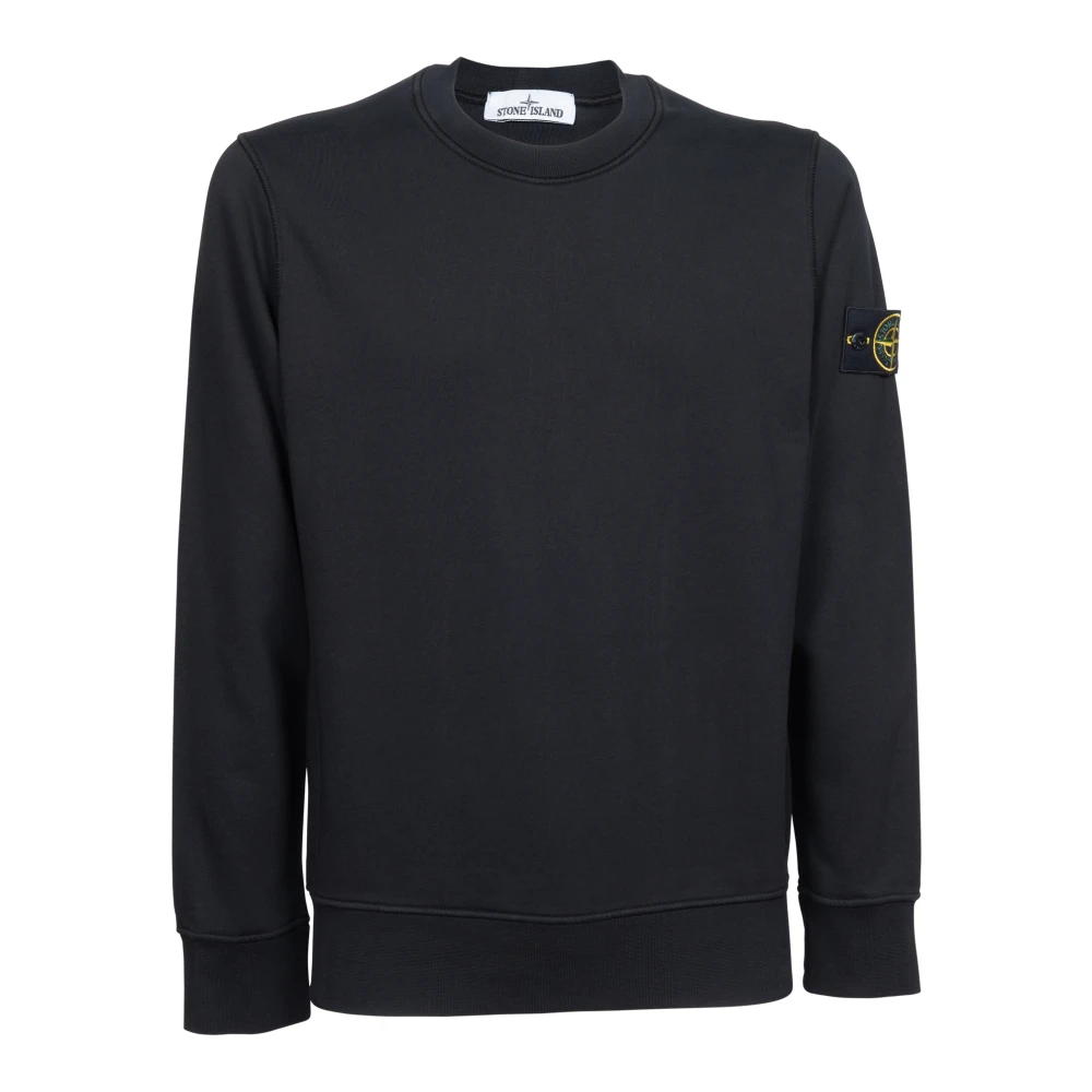 Stone Island Svart Bomullströja Black, Herr