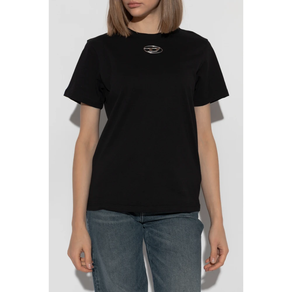 Diesel T-shirt T-Regs-Od-Q1 Black Dames