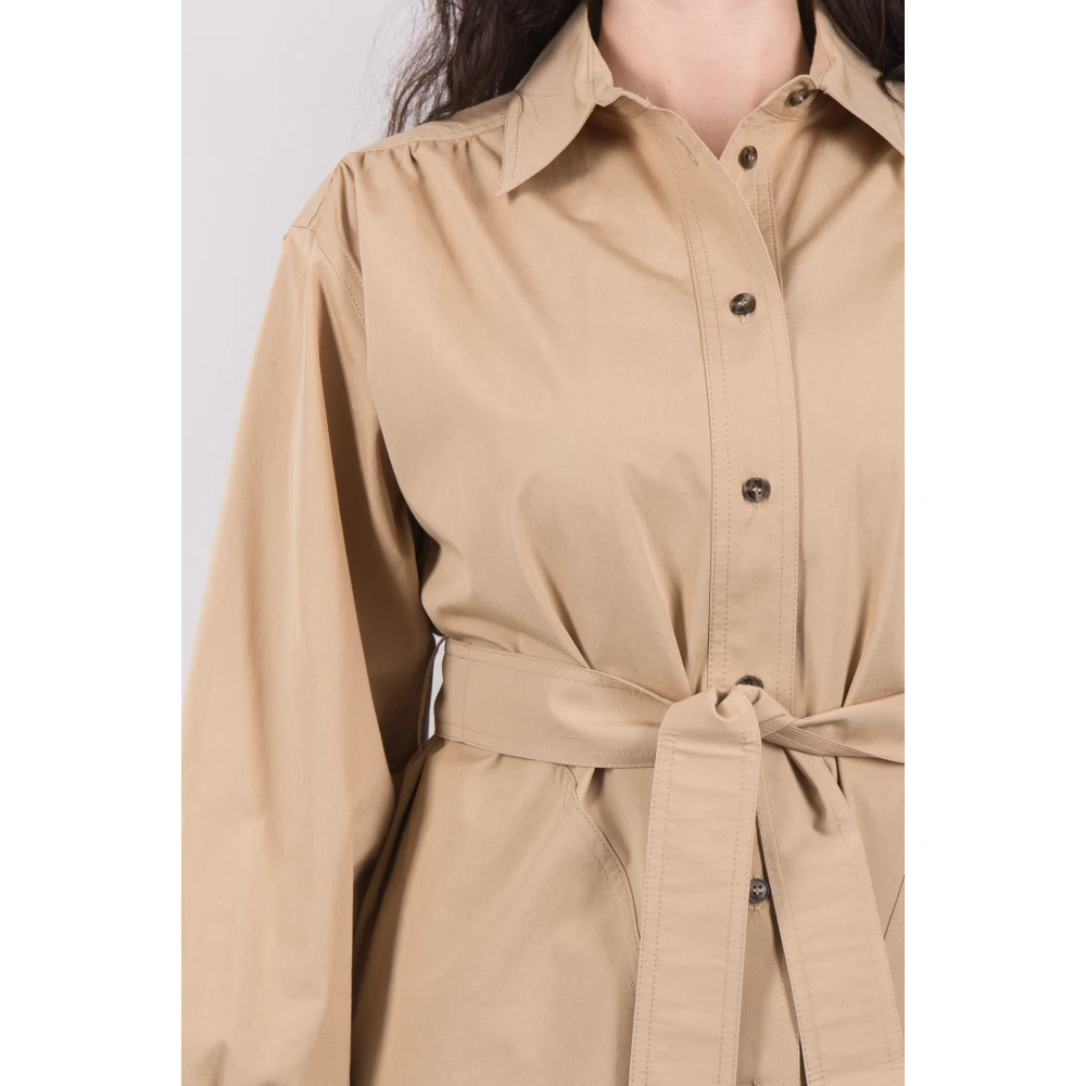 Max Mara Weekend Beige Hemdblouse Jurk Virgus Beige Dames