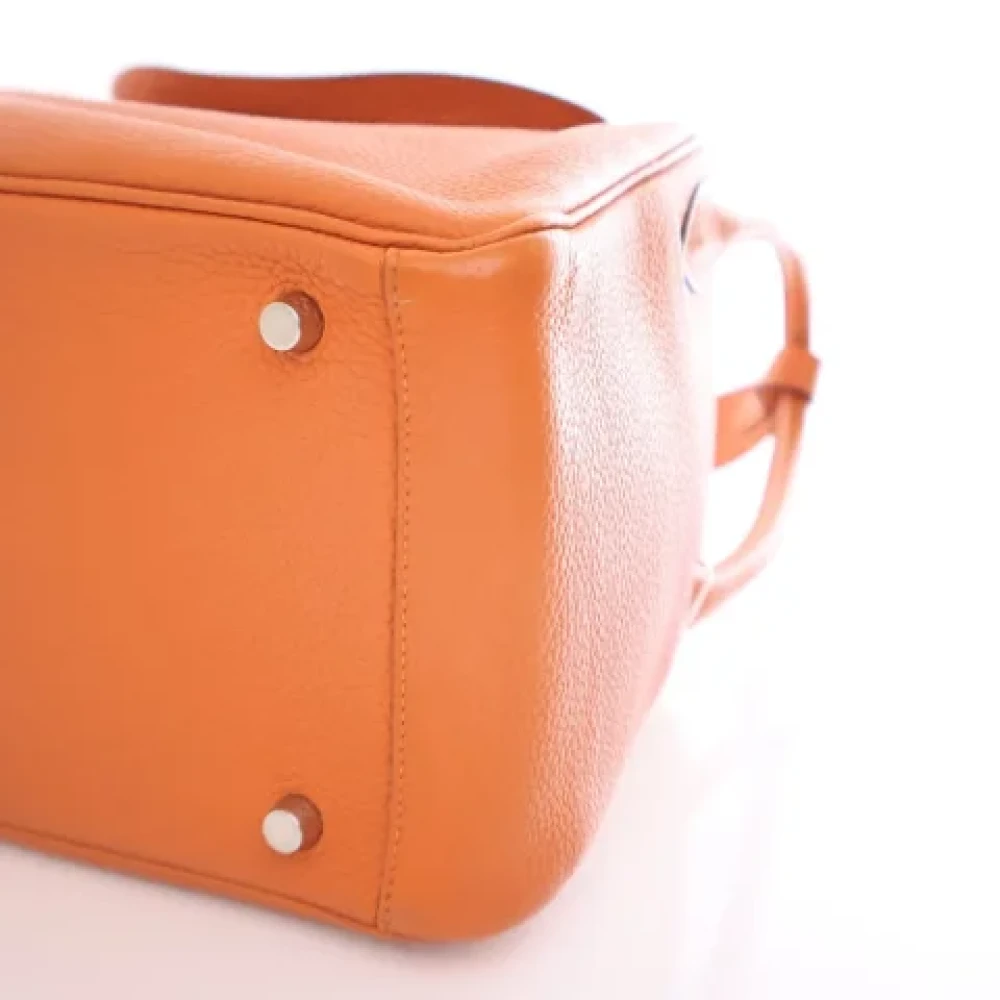 Hermès Vintage Pre-owned Leather handbags Orange Dames