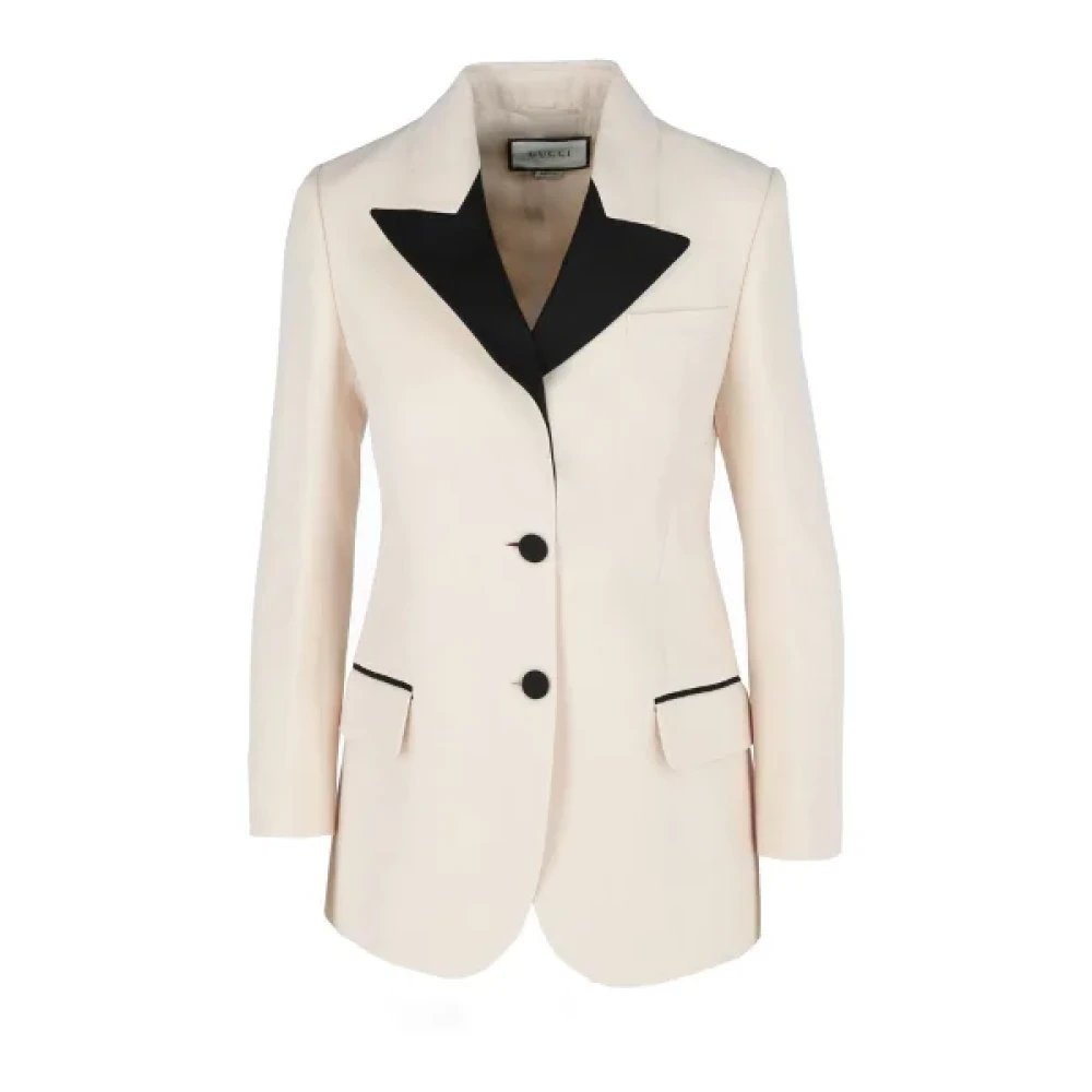 Gucci Vintage Pre-owned Fabric outerwear White Dames
