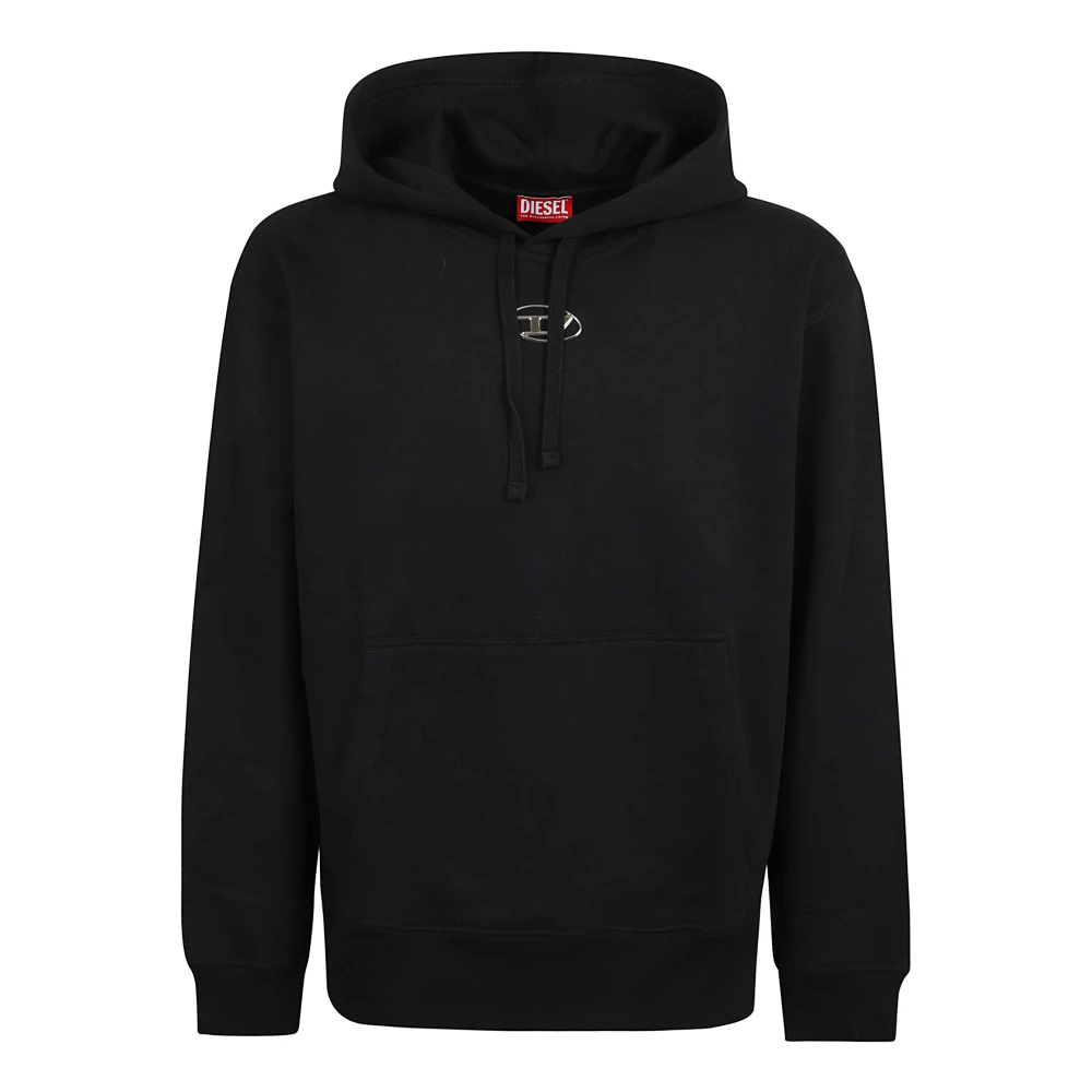 Diesel Zwarte Hoodie Aw24 Black Heren