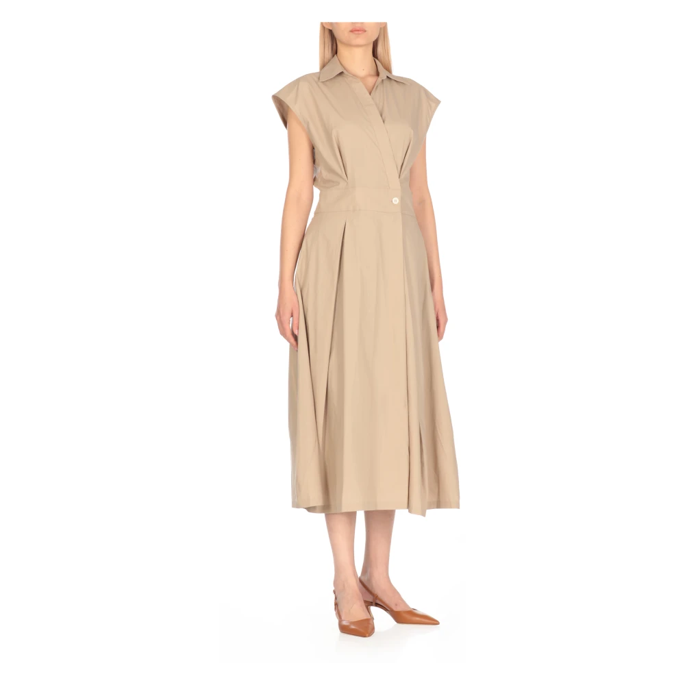 A.p.c. Zomerjurk Midi met Bloemenprint Beige Dames