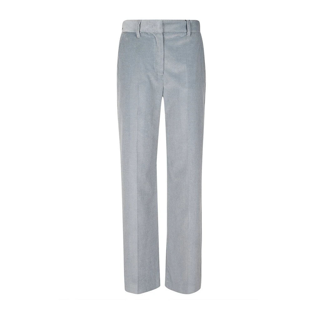 Max Mara Weekend Fluwelen Ribfluwelen Broek Hemelsblauw Blue Dames