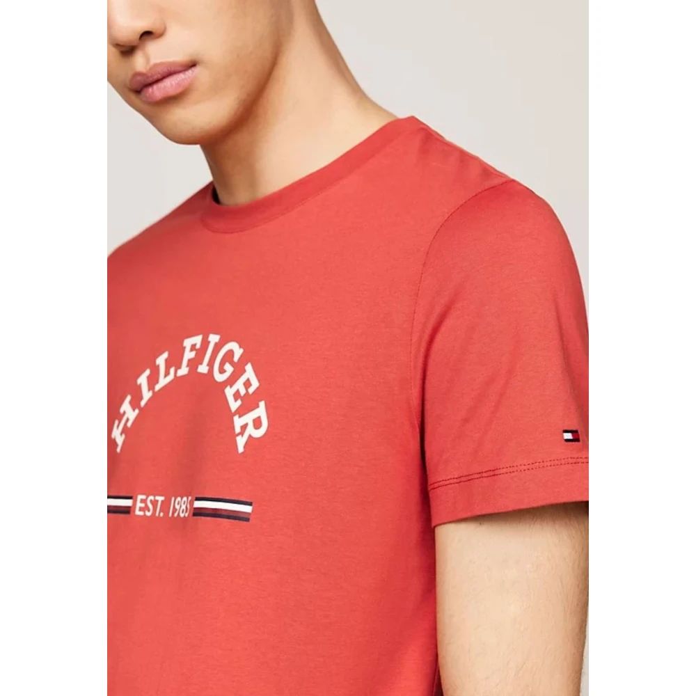 Tommy Hilfiger Heren RWB Arch Grafische Tee Red Heren