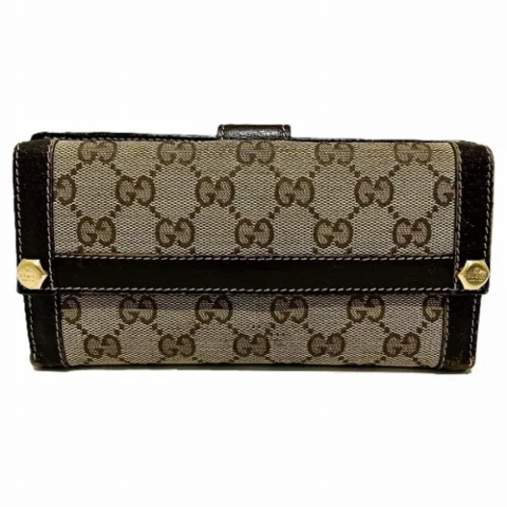 Gucci Vintage Pre-owned Canvas wallets Brown Dames