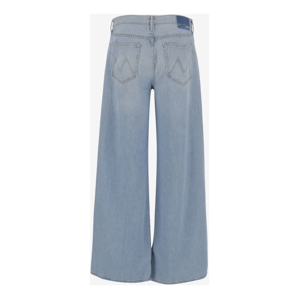 Mother Lichtblauwe Wijde Jeans van Katoen Blue Dames