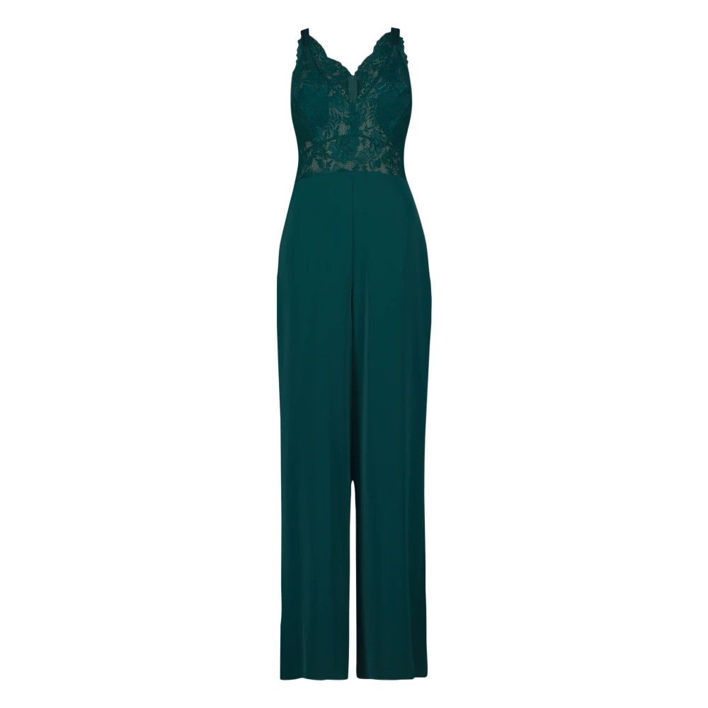 Vera Mont Kanten jumpsuit met strass Green Dames