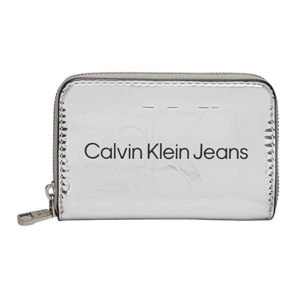 Calvin Klein Jeans Kleine Damesportemonnee van Gray Dames