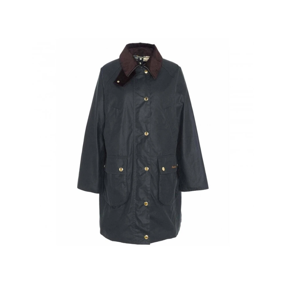 Barbour Lange Beadnell Wax Jas Sage Green Dames