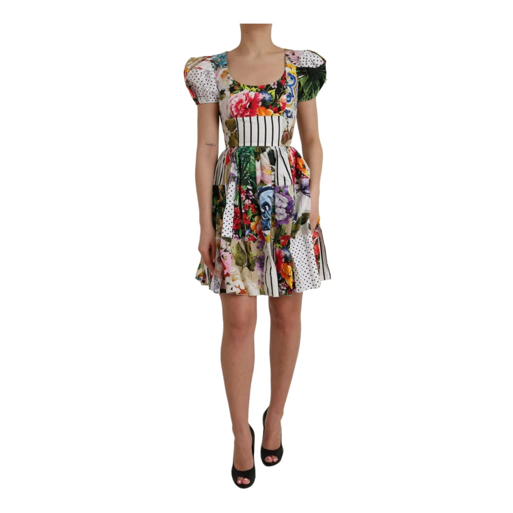 Dolce & Gabbana Bloemenprint A-lijn Mini Jurk Multicolor Dames