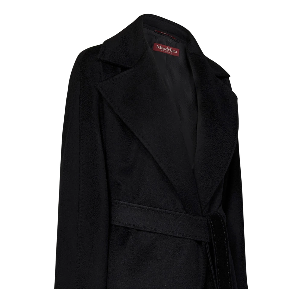 Max Mara Zwarte Wrapjas Aw24 Black Dames