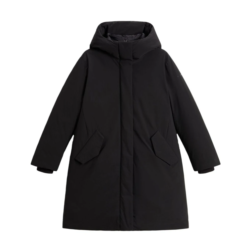 Woolrich Zwarte Winterjassen Black Dames