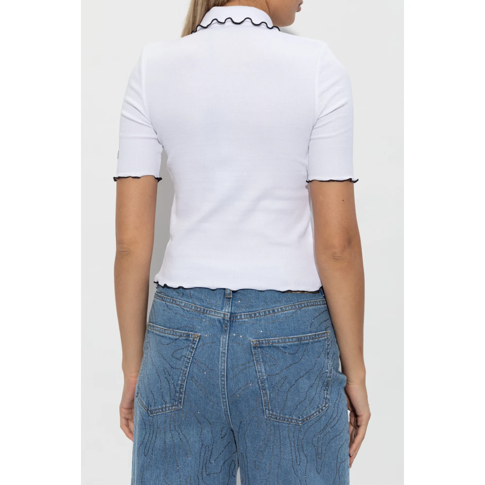 Rotate Birger Christensen Ribgebreide Top White Dames