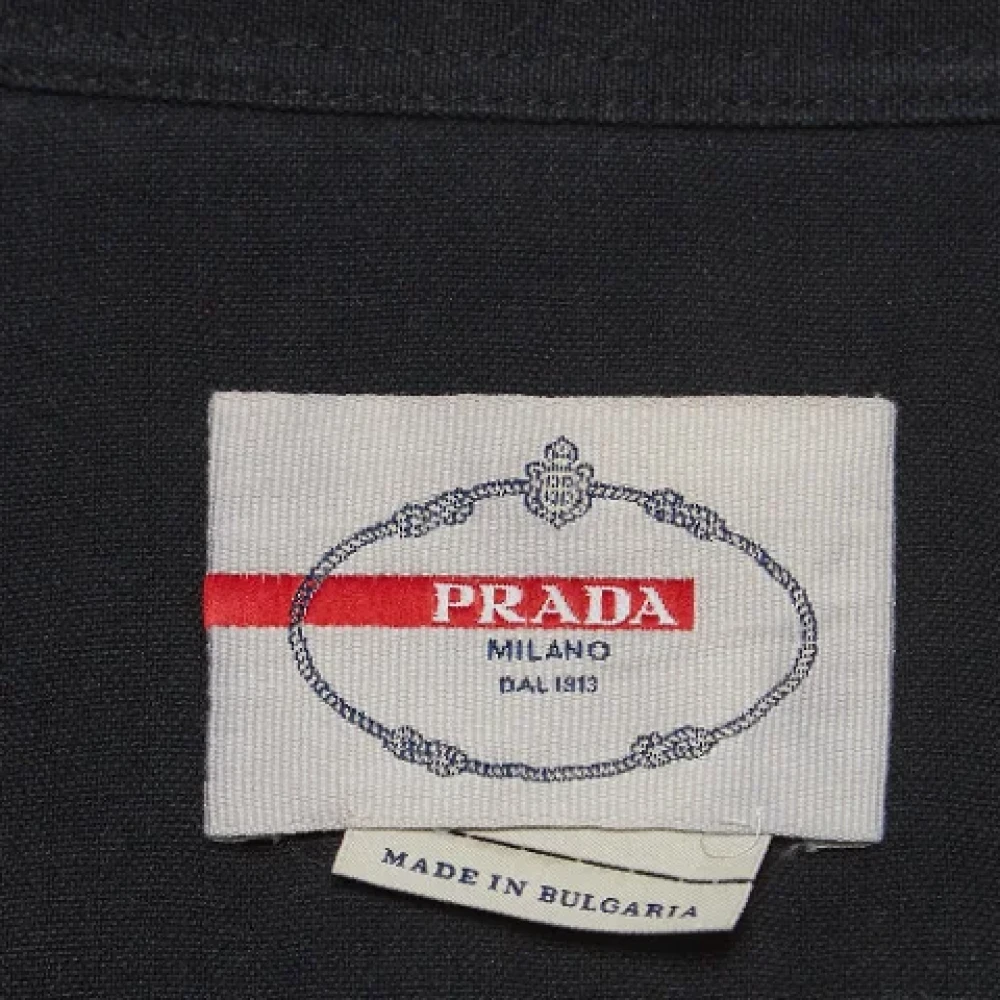 Prada Vintage Pre-owned Cotton outerwear Black Dames