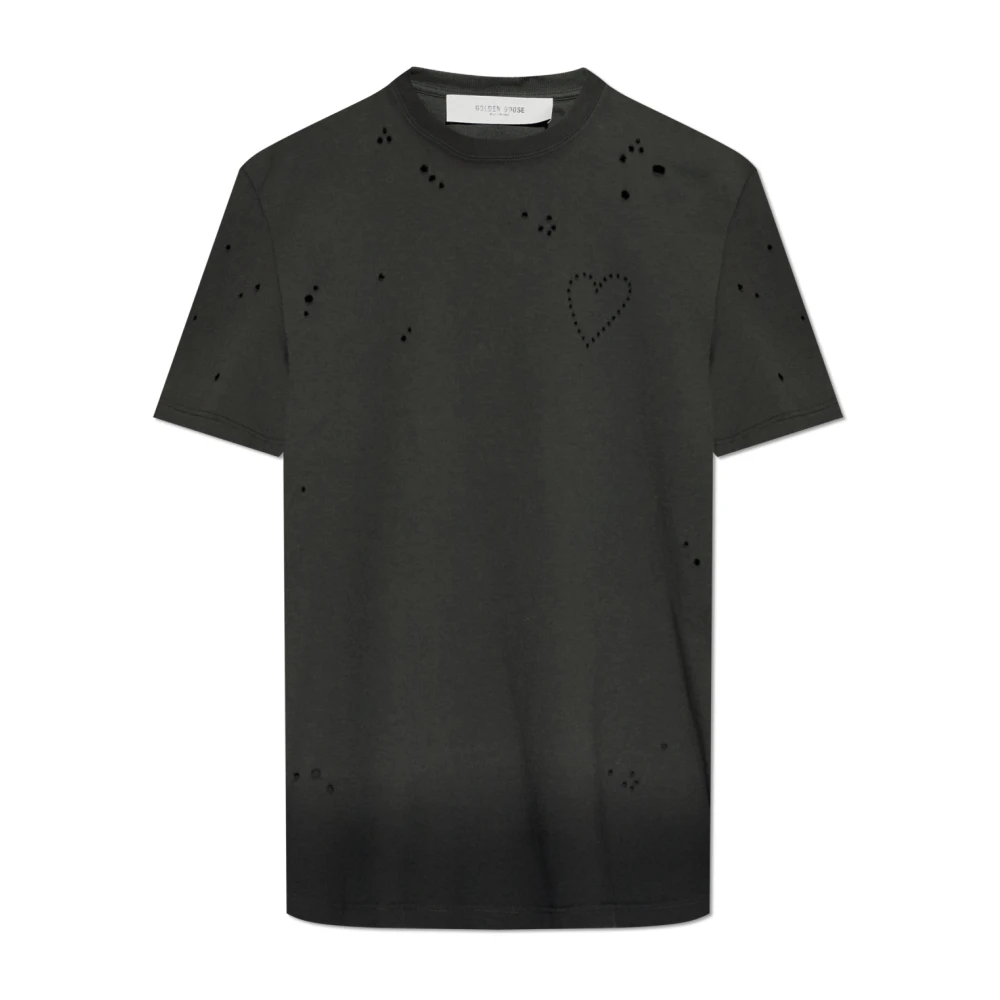 Golden Goose Men's Gray T-Shirts, M, Cotton Polo Shirt