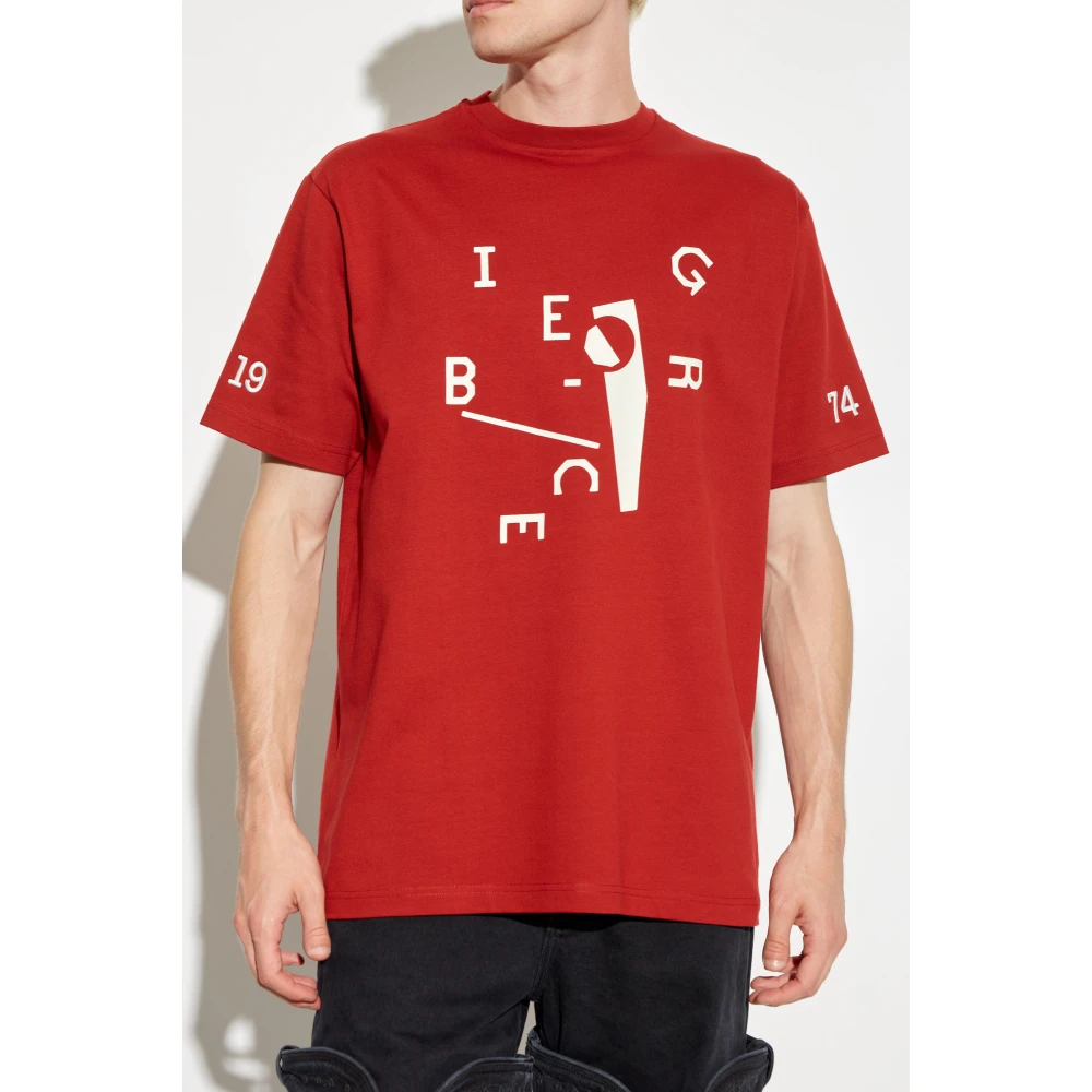 Iceberg Bedrukt T-shirt Red Heren