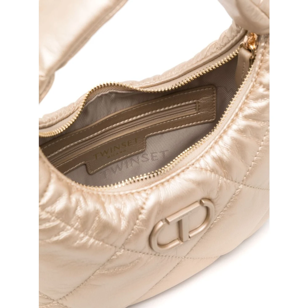 Twinset Luxe Metallic Effect Handtas Yellow Dames