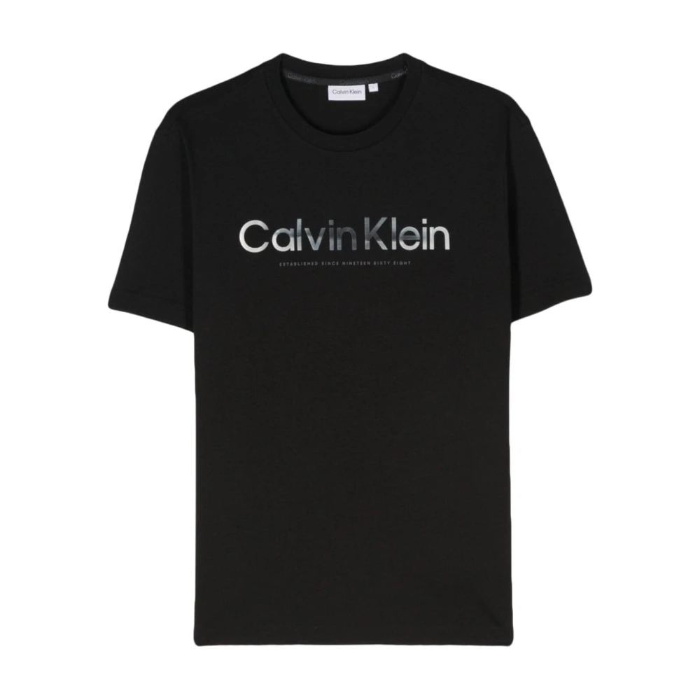 Calvin Klein Zwarte T-shirts en Polos Black Heren