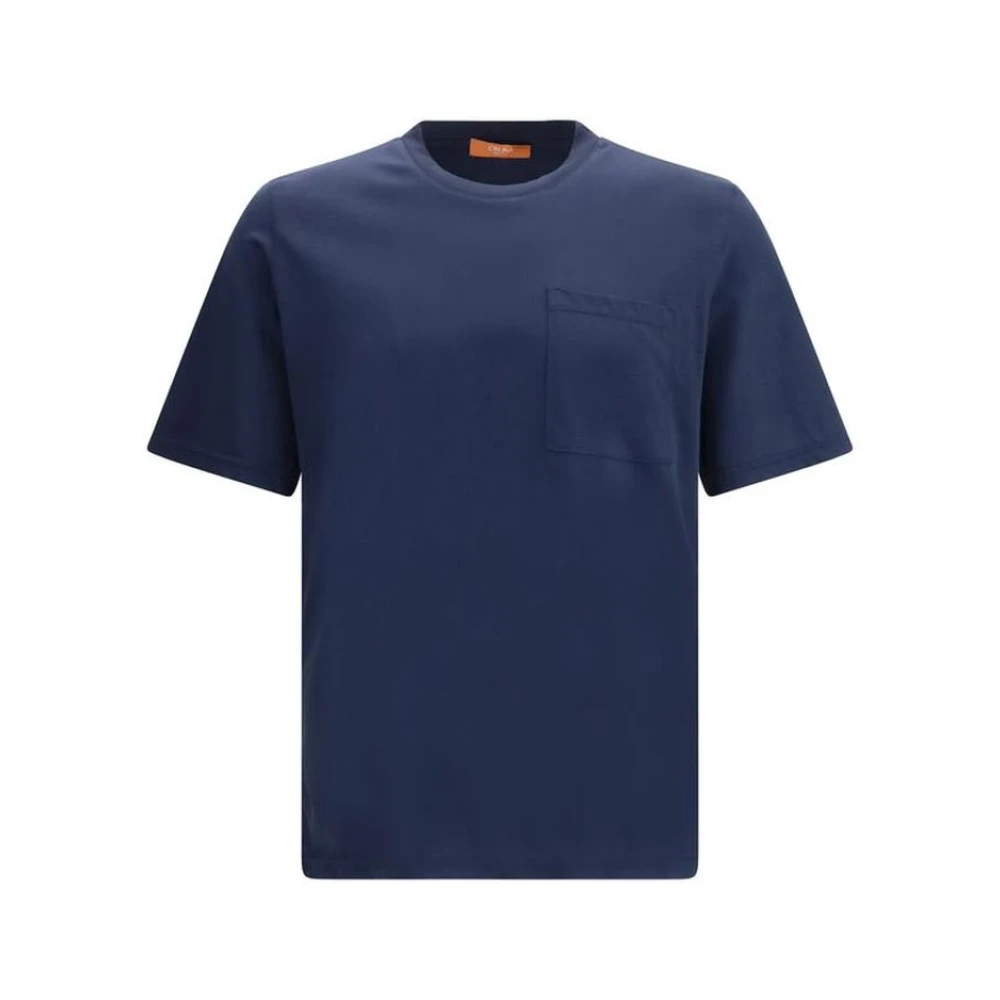 Cruna Men's Blue T-Shirts, S, Cotton Graphic Print T-Shirt