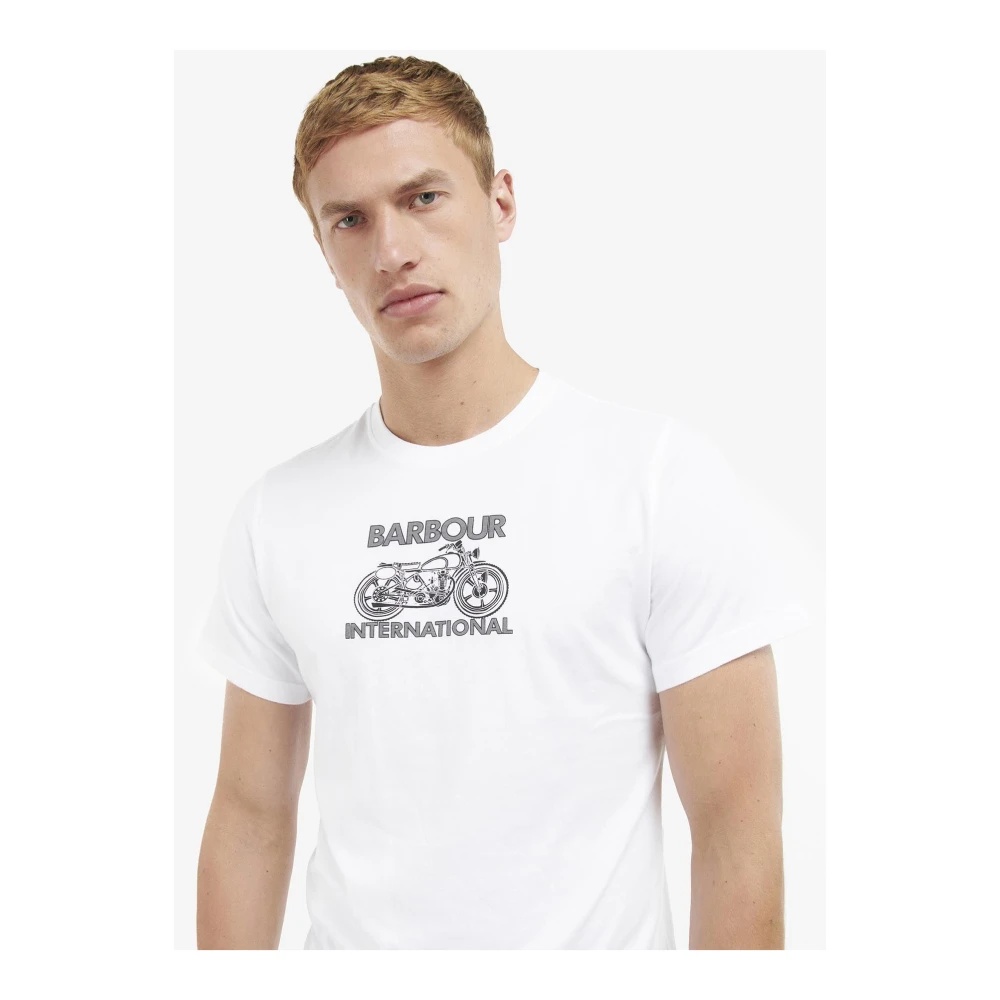 Barbour T-shirt met grafische print White Heren