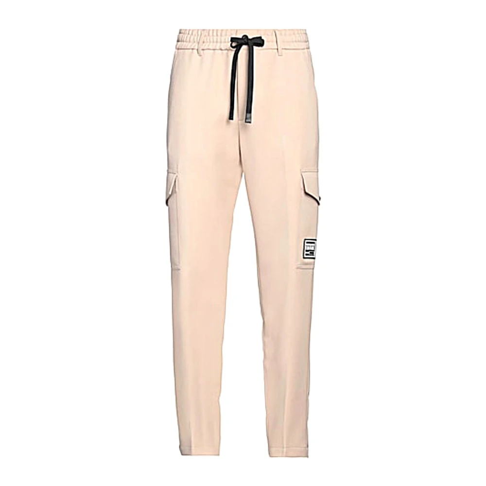 Versace Jeans Couture Stijlvolle broek voor mannen Beige Heren