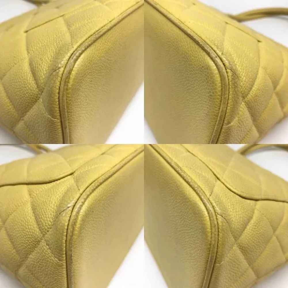 Chanel Vintage Pre-owned Fabric chanel-bags Yellow Dames