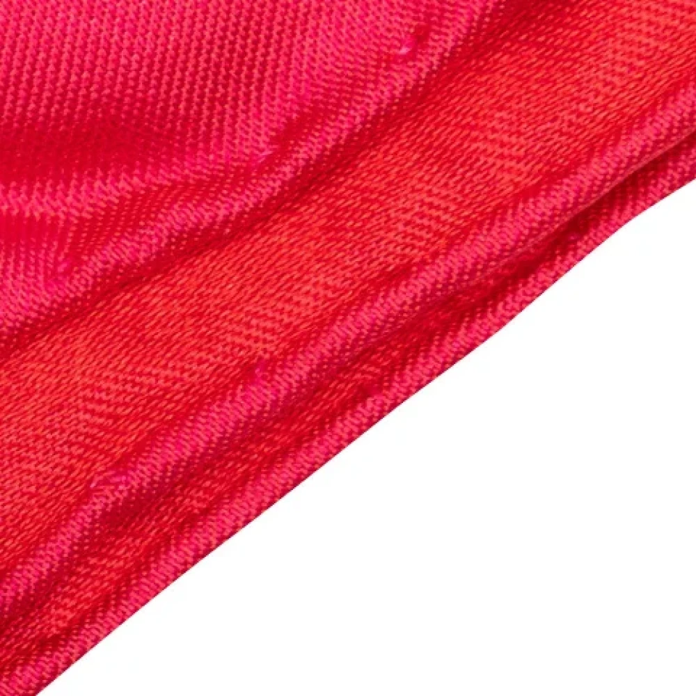 Louis Vuitton Vintage Pre-owned Canvas scarves Red Dames