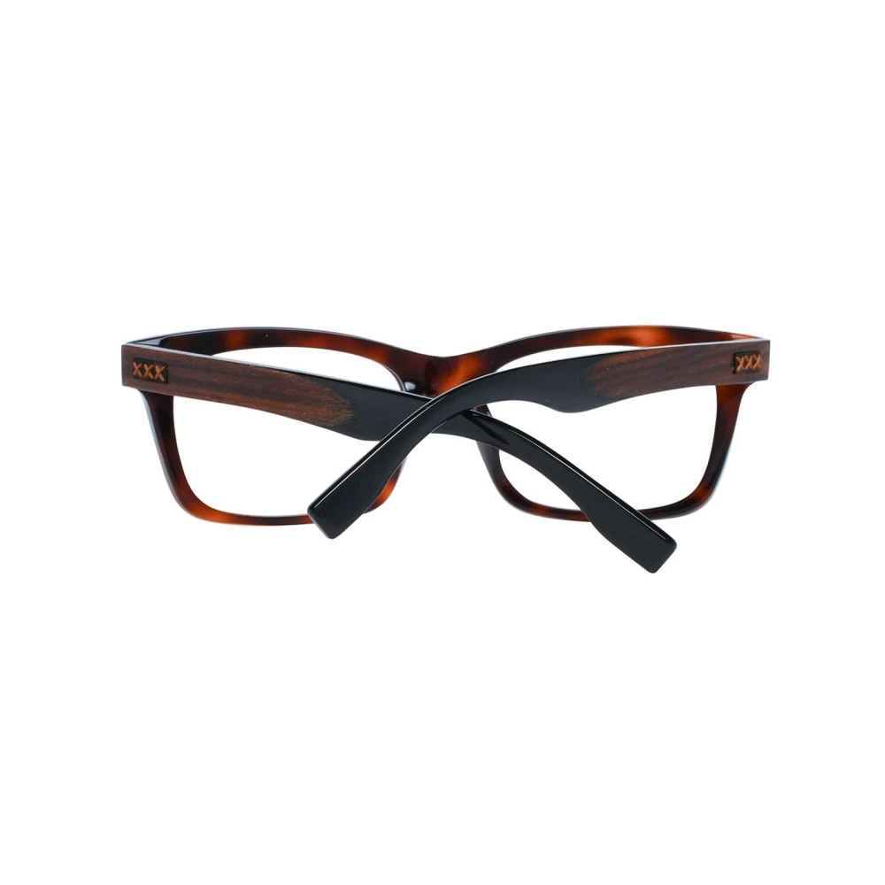 Ermenegildo Zegna Moderne Trapezium Optische Monturen Brown Heren