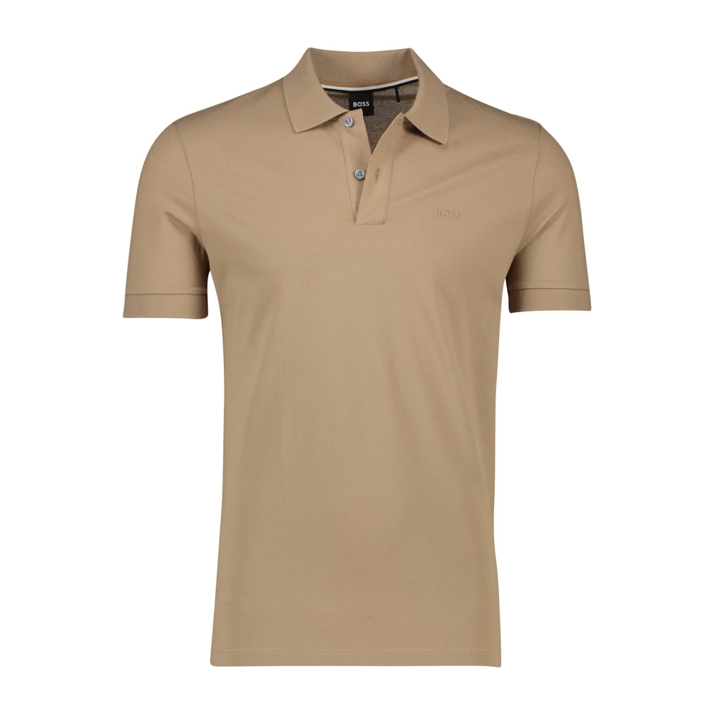 Hugo Boss Bruine Polo Shirt met korte mouwen Brown Heren