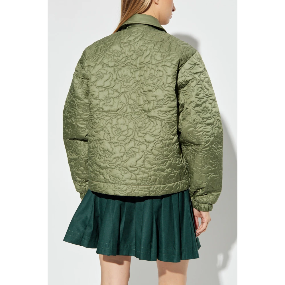 Lacoste Jas met geborduurd patroon Green Dames