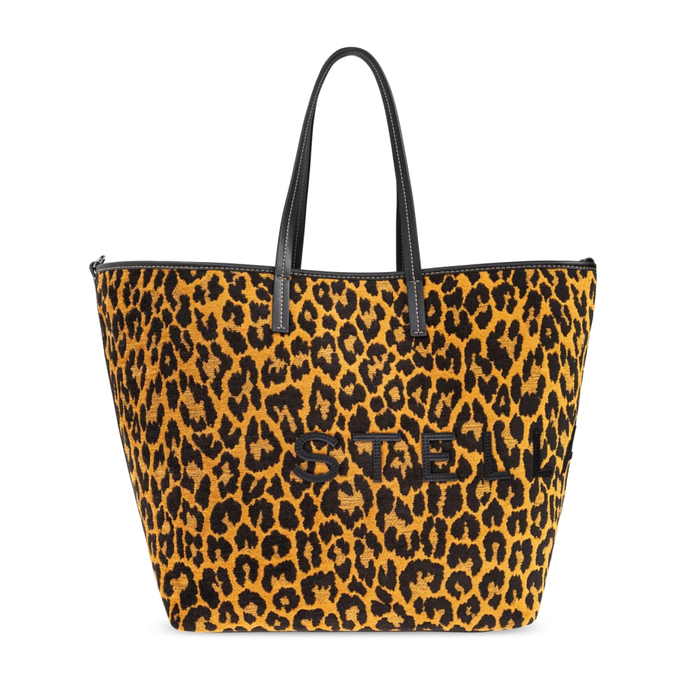 Stella Mccartney Bruine Luipaardprint Tote Tas Brown Dames