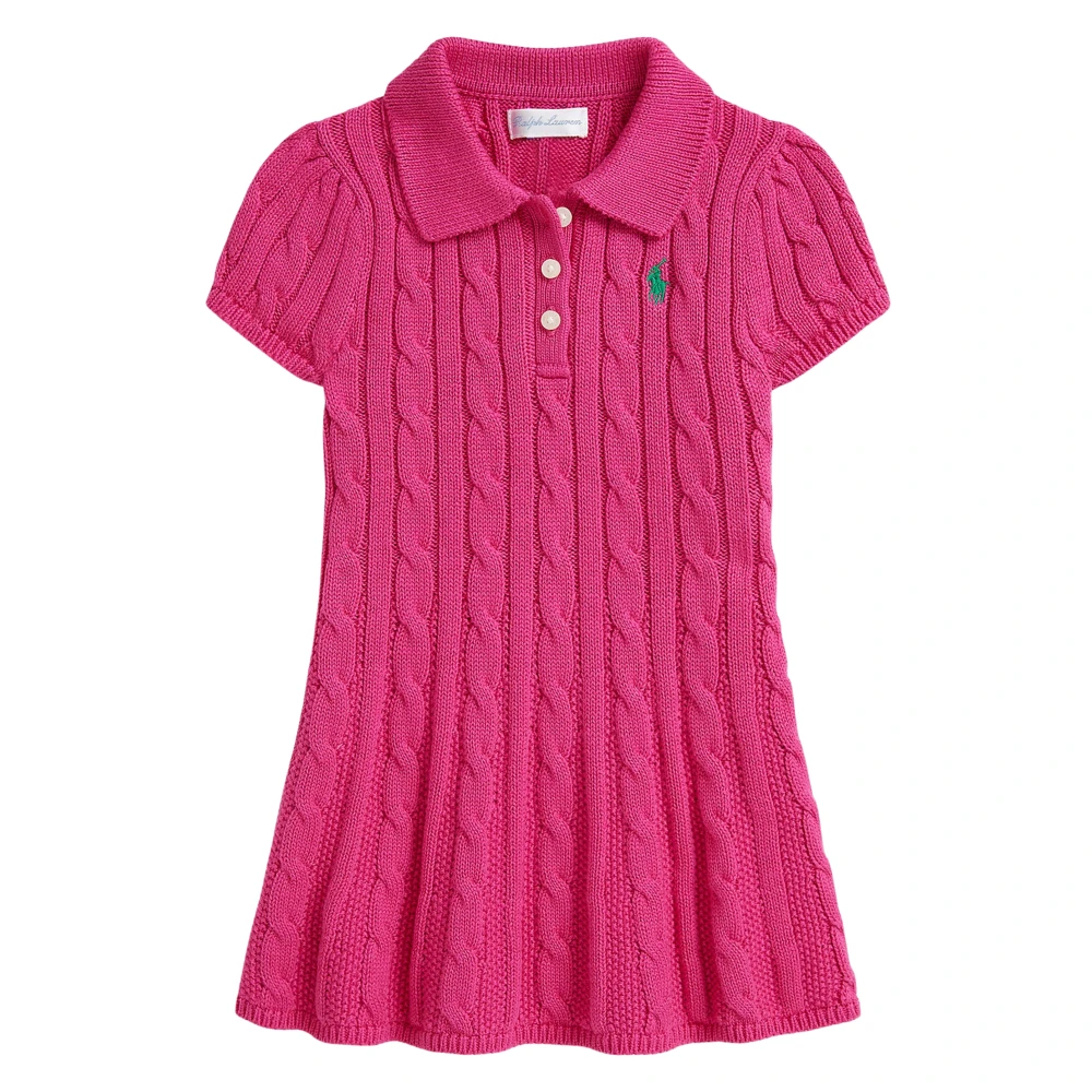 Ralph Lauren Women's Pink Classic Cable Day Dress