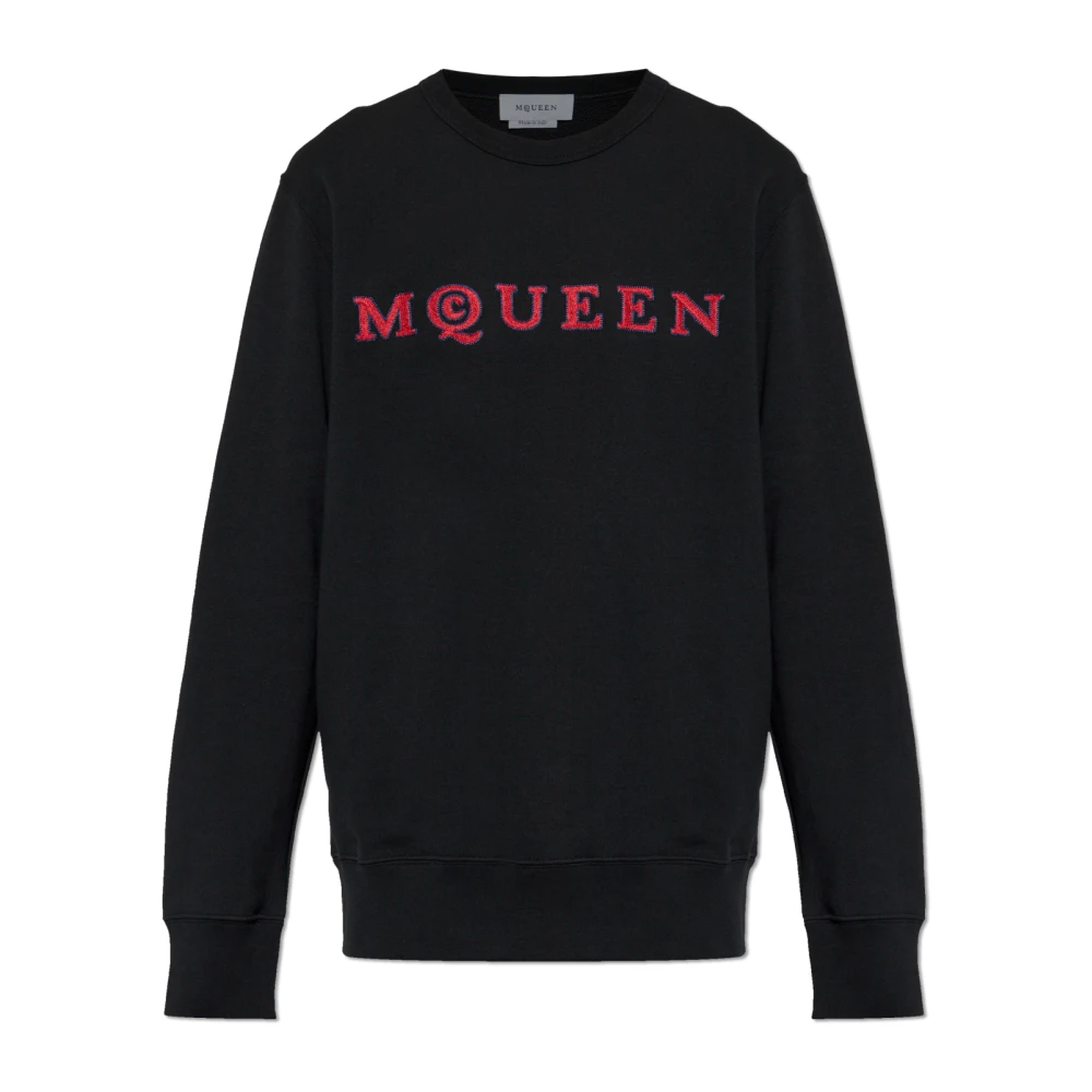 Alexander Mcqueen Men's Black Logo Sweatshirt - Sweatshirts - M - Sweatshirts & Hoodies