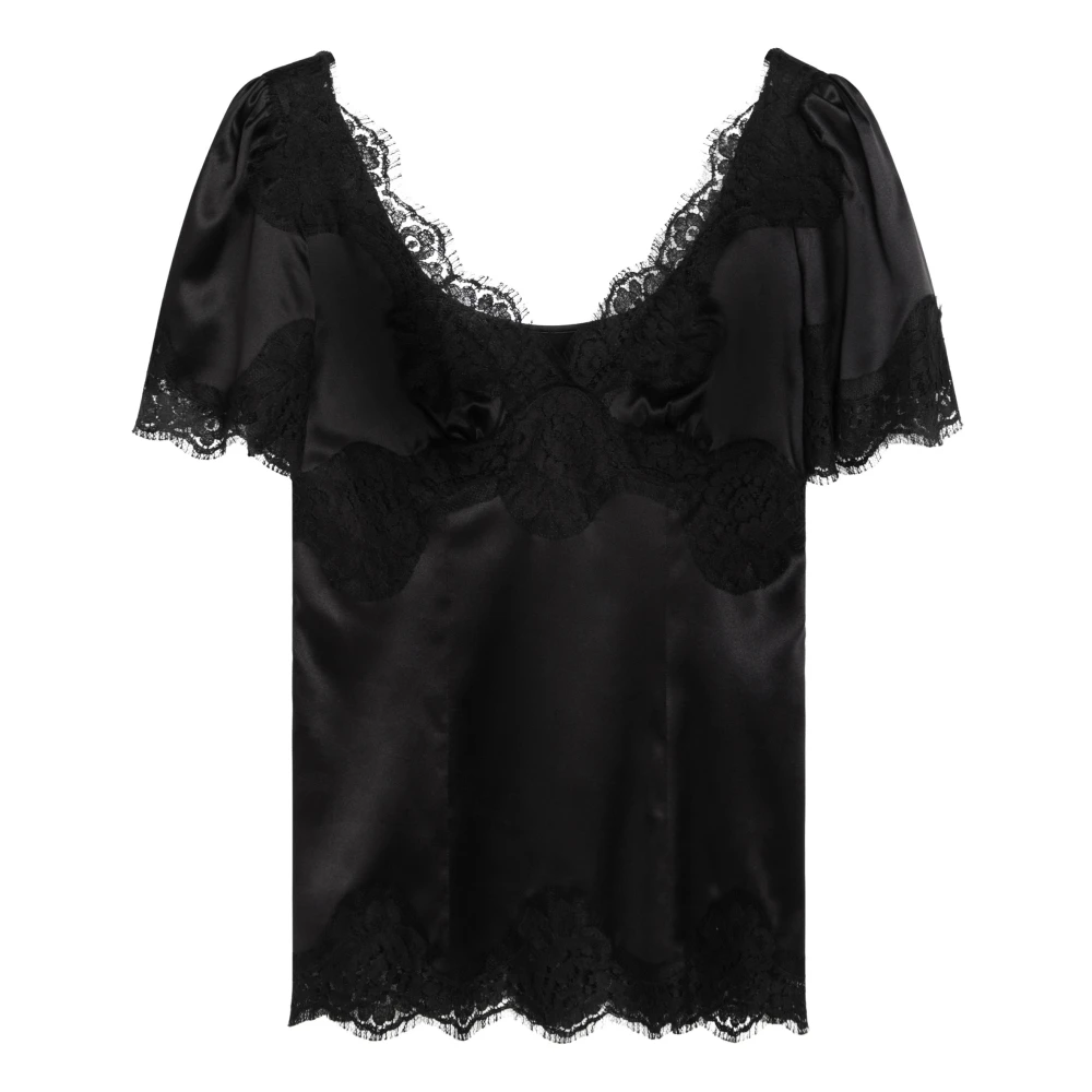 Dolce & Gabbana Elegante Blouse Shirt Black Dames