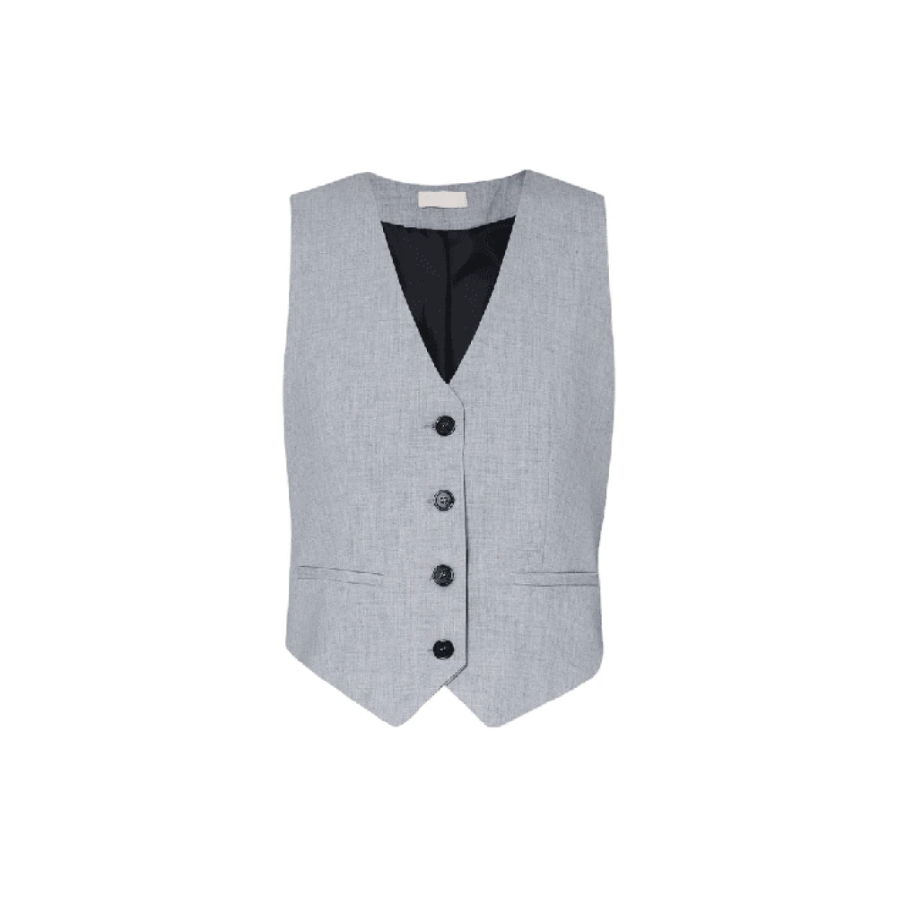 Liu Jo Dandy Frozen Twill Vest Grijs Gray Dames