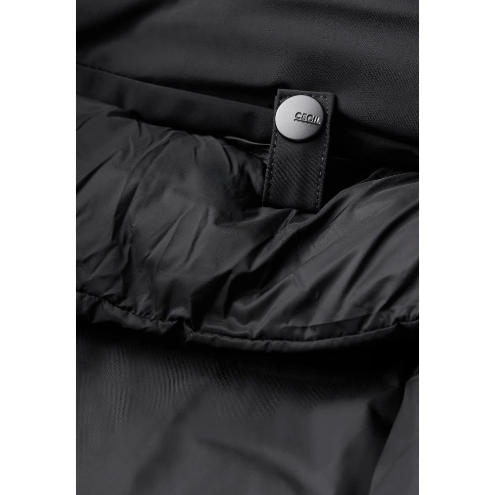 cecil 2-in-1 Trenchcoat met Afneembare Capuchon Black Dames