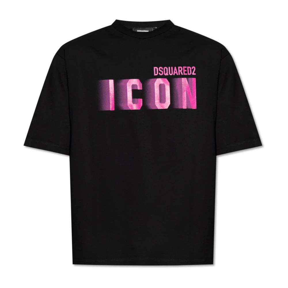 Dsquared2 T-shirt met logo-print Black Heren